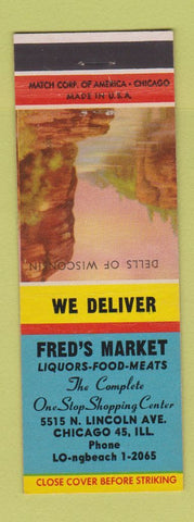 Matchbook Cover - Fred's Market Chicago IL