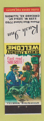 Matchbook Cover - Rush Inn Chicago IL hillbilly