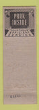 Matchbook Cover - Civic Center Motor Service Honolulu TH Hawaii