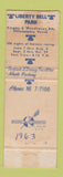 Matchbook Cover - Liberty Bell Park Horse Racing