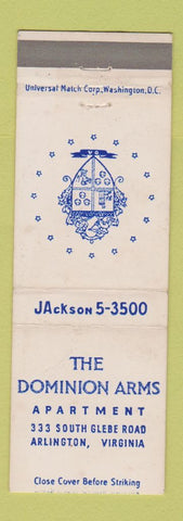 Matchbook Cover - Dominion Arms Apartment Arlington VA