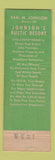 Matchbook Cover - Johnson's Rustic Resort Houghton Lake MI