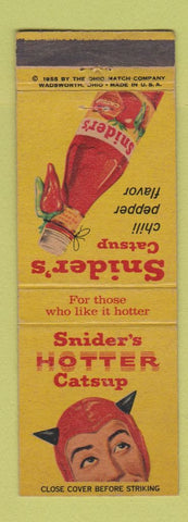 Matchbook Cover - Snider's Hot Catsup devil