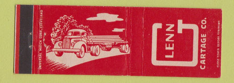 Matchbook Cover - Glenn Cartage Trucking