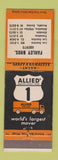 Matchbook Cover - Allied Trucking Moving Farley Los Angeles Pasadena CA