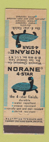 Matchbook Cover - Norane 4 Star Finish feature New York City