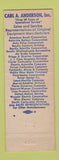 Matchbook Cover - Carl Anderson Auto Parts Omaha NE