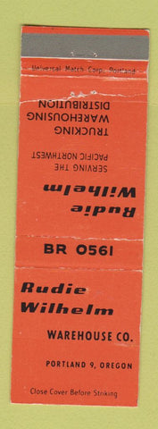 Matchbook Cover - Rudie Wilhelm Warehouse Portland OR WEAR