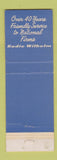 Matchbook Cover - Rudie Wilhelm Warehouse Portland OR WEAR