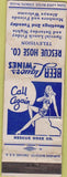 Matchbook Cover - Rscue Hose Co TV girlie WORN