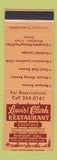 Matchbook Cover - Lewis & Clark Restaurant  East Alton IL