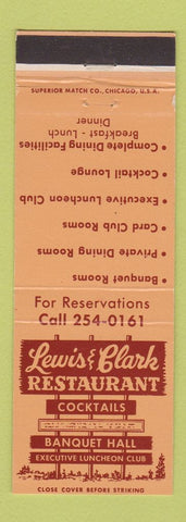 Matchbook Cover - Lewis & Clark Restaurant  East Alton IL