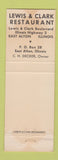 Matchbook Cover - Lewis & Clark Restaurant  East Alton IL