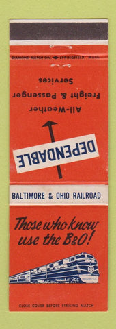 Matchbook Cover - B&O Railroad