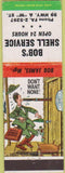 Matchbook Cover - Bob's Shell Oil gas Tulare CA