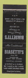 Matchbook Cover - Biasetti's Restaurant Chicago IL
