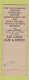 Matchbook Cover - San Carlos Cafe Buffet Phoenix AZ