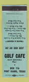 Matchbook Cover - Gulf Cafe Port Isabel TX BLUE