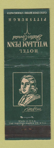 Matchbook Cover - Hotel William Penn Pittsburgh PA Statler WEAR