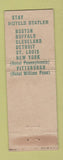 Matchbook Cover - Hotel William Penn Pittsburgh PA Statler WEAR