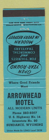 Matchbook Cover - Arrowhead Motel Sundance WY