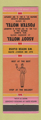 Matchbook Cover - Ascot Motel Foster Motel Montrose?