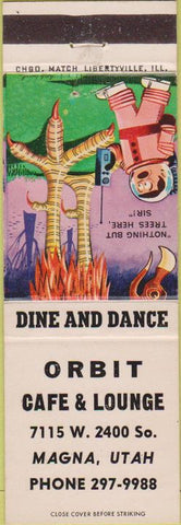 Matchbook Cover - Orbit Cafe Magna UT