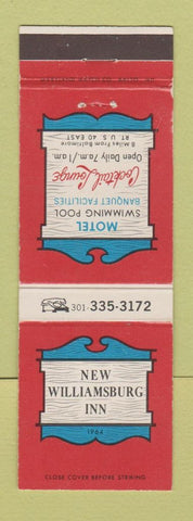 Matchbook Cover - New Williamsburg Inn MD