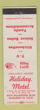 Matchbook Cover - Holiday Motel Oakland CA
