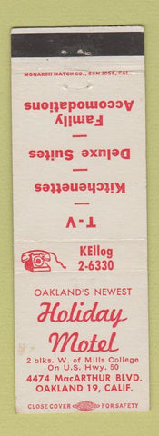 Matchbook Cover - Holiday Motel Oakland CA