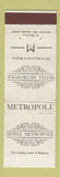 Matchbook Cover - Hotel Metropole Belgium WORN