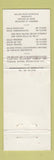 Matchbook Cover - Hotel Metropole Belgium WORN