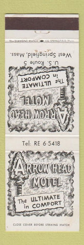 Matchbook Cover - Arrowhead Motel West Springfield MA