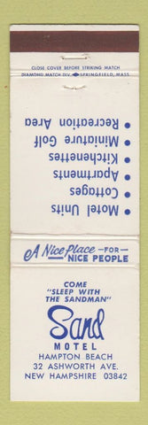 Matchbook Cover - Sand Motel Hampton Beach NH WHITE