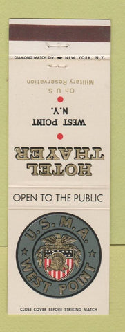 Matchbook Cover - Hotel Thayer West Point NY