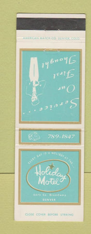 Matchbook Cover - Holiday Motel Denver Colorado