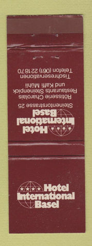 Matchbook Cover - Hotel International Basel Switzerland