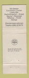 Matchbook Cover - Hotel International Basel Switzerland