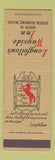 Matchbook Cover - Longfellow's Wayside Inn South Sudbury MA