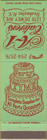 Matchbook Cover - A1 Caterers Rochester NY Wedding Cake