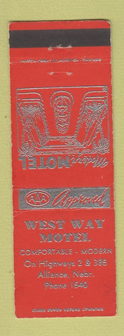 Matchbook Cover - West Way Motel Alliance NE