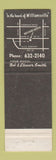 Matchbook Cover - Holiday Motel Williamsville NY