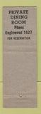 Matchbook Cover - Silver Wing Inn Littleton Colorado