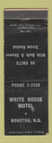 Matchbook Cover - White House Motel Moncton NB WORN