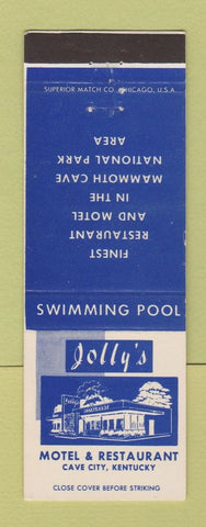 Matchbook Cover - Jolly's Motel Restaurant Cave City KY