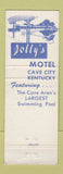 Matchbook Cover - Jolly's Motel Restaurant Cave City KY