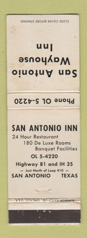 Matchbook Cover - San Antonio Wayhouse Inn TX WEAR