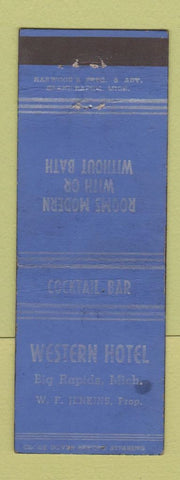 Matchbook Cover - Western Hotel Big Rapids MI WEAR
