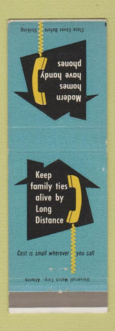 Matchbook Cover - Bell Telephone Long Distance