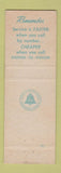 Matchbook Cover - Bell Telephone Long Distance